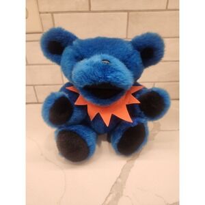 Vintage Grateful Dead Blue & Orange Collar Bear Jointed 12" Plush Steven Smith